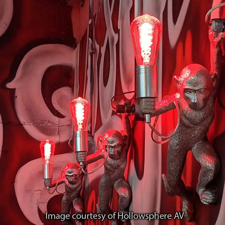 Prolite 4W Dimmable LED ST64 Spiral Funky Filament Lamp BC Red