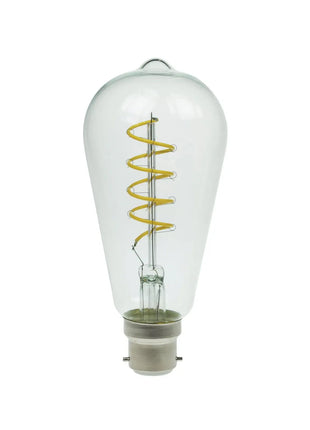 Prolite 4W Dimmable LED ST64 Spiral Funky Filament Lamp BC Yellow