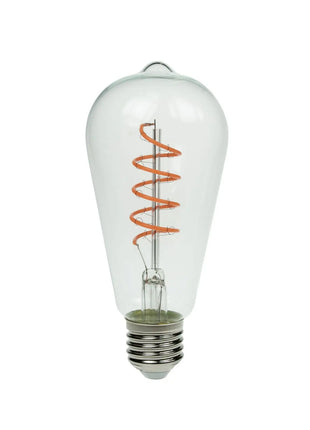 Prolite 4W Dimmable LED ST64 Spiral Funky Filament Lamp ES Pink