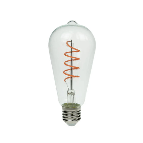 Prolite 4W Dimmable LED ST64 Spiral Funky Filament Lamp ES Pink