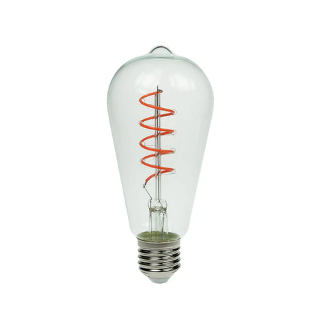 Prolite 4W Dimmable LED ST64 Spiral Funky Filament Lamp ES Red