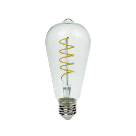 Prolite 4W Dimmable LED ST64 Spiral Funky Filament Lamp ES Yellow
