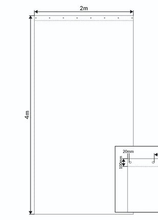 LEDJ 2 x 4m Black Serge Drape