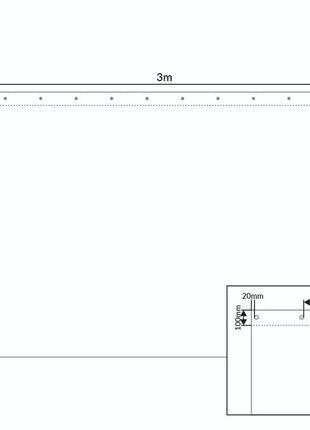 LEDJ 3 x 2m Black Serge Drape