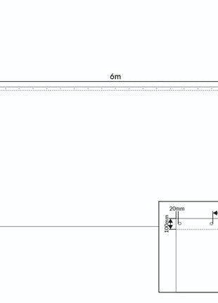 LEDJ 6 x 3m Black Serge Drape