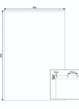 LEDJ 4 x 6m Black Serge Drape