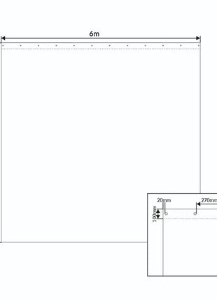 LEDJ 6 x 6m Black Serge Drape