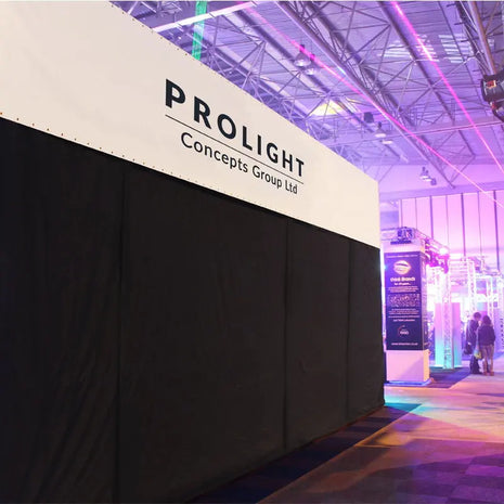 LEDJ 8 x 6m Black Serge Drape