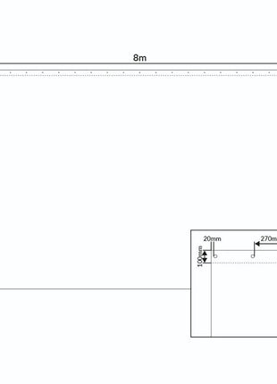 LEDJ 8 x 6m Black Serge Drape