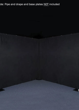 LEDJ 3 x 2.5m Black Molton Drape
