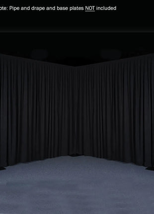 LEDJ 6 x 8m Black Molton drape