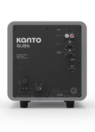 Kanto SUB6 Vinyl Subwoofer (Matte Grey) kanto