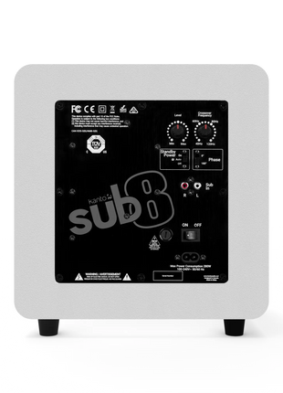 Kanto SUB8 Vinyl Subwoofer - 8" Sealed (Matte White) kanto