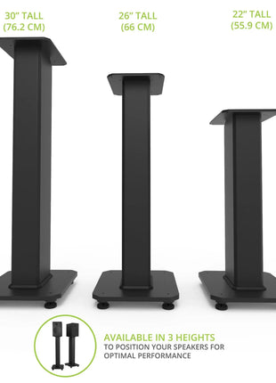 Kanto SX30 Speaker Stands - 30" (Black) kanto