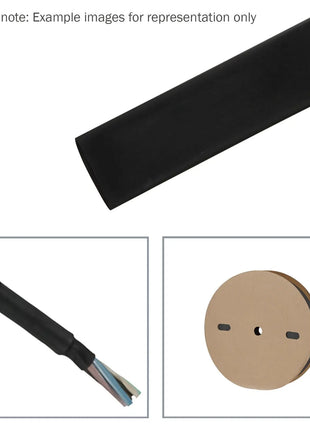 Elumen8 38.1mm (1 1/2") Heatshrink Tubing 2:1 Black 50m
