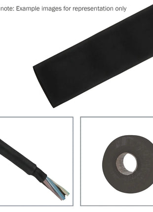 Elumen8 50.8mm (2") Heatshrink Tubing 2:1 Black 25m