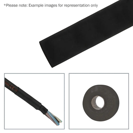 Elumen8 50.8mm (2") Heatshrink Tubing 2:1 Black 25m