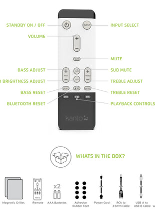 Kanto TUK - Powered Bookshelf Speakers (Matte Black) kanto