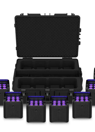 Chauvet DJ Freedom Par H9 IP X8 | 8-Pack Wireless Uplighters with Charging Case DJKIT®