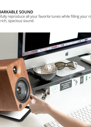 Kanto YU4 - Powered Bookshelf Speakers (Walnut) kanto