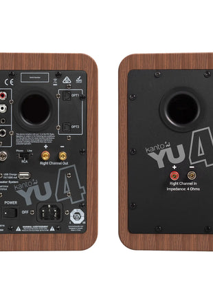 Kanto YU4 - Powered Bookshelf Speakers (Walnut) kanto