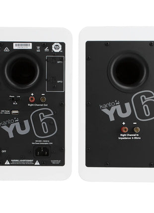 Kanto YU6 - Powered Bookshelf Speakers (Matte White) kanto