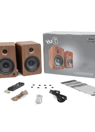 Kanto YU6 - Powered Bookshelf Speakers (Walnut) kanto