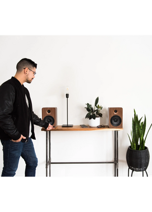 Kanto YU6 - Powered Bookshelf Speakers (Walnut) kanto
