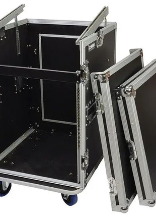 Cobra 19" 10U slant/12U usable vertical, with wheels.