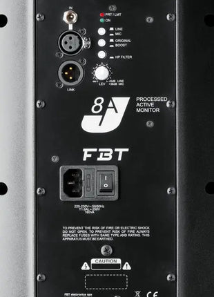 FBT Audio J8 A 2-way Active speaker - 8" + 1" - 200Wrms+50Wrms