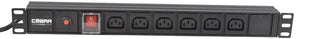 19" PDU with 6 x IEC Socket to IEC Plug, 1.8m Cable