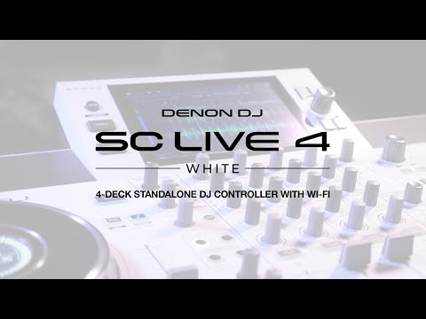 Denon DJ SC LIVE 4 White Edition | 4-Deck Standalone DJ Controller