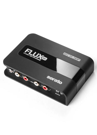 Reloop Flux Go Black audio interface on a white background
