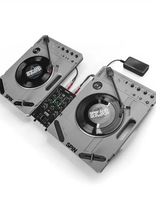 Reloop PTB 2 Portable DVS Mixer Image Setup with Spin 2 Turntables
