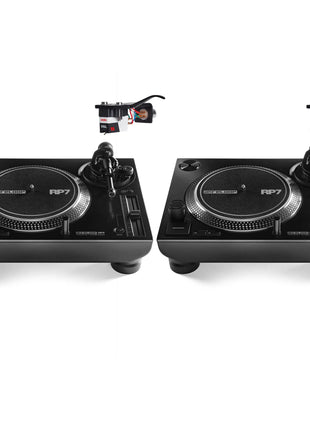 Reloop RP-7 DJ Turntable Pair + Ortofon VNL Cartridges with SH-4 Headshells Reloop