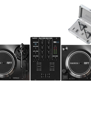 Reloop RP-7 Pair + RMX-10 BT Mixer with Cartridges Bundle Reloop