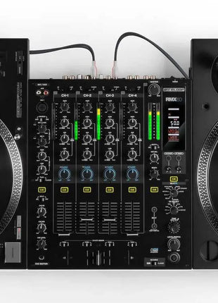 Reloop RP-5000 Mk4Turntable DJ Setup with RMX Mixer on white background