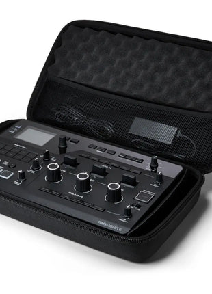 AlphaTheta DJC-IGNITE BAG Black with AlphaTheta DJC-IGNITE in an open case on a white background