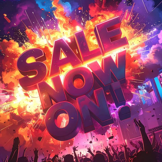 DJKIT sale promotion graphic with 'SALE NOW ON!' text and crowd silhouette.