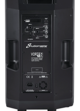 Studiomaster Vortex 12A | 1400W 12-Inch Coaxial Active PA Speaker Studiomaster