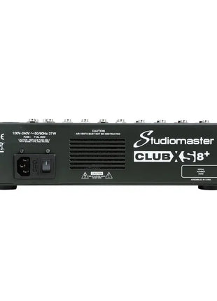Studiomaster CLUB XS 8+ 8 Channel Mixing Console with Bluetooth & DSP