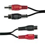 2 x RCA PHONO PLUGS TO 2 x RCA PHONO SOCKETS CABLE 5m