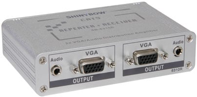 CAT 5 Repeater/Receiver with Dual VGA Outputs