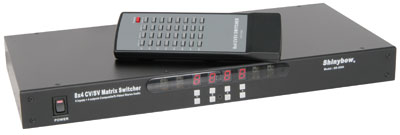 8 x 4 multi A/V matrix switcher with RS232 control
