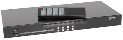 4 : 4 Multi A/V Matrix Switcher with IR + RS232 Control (325MHz)