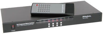 6 : 4 Component Video (RGB) & Audio Matrix Switcher with IR + RS232 control