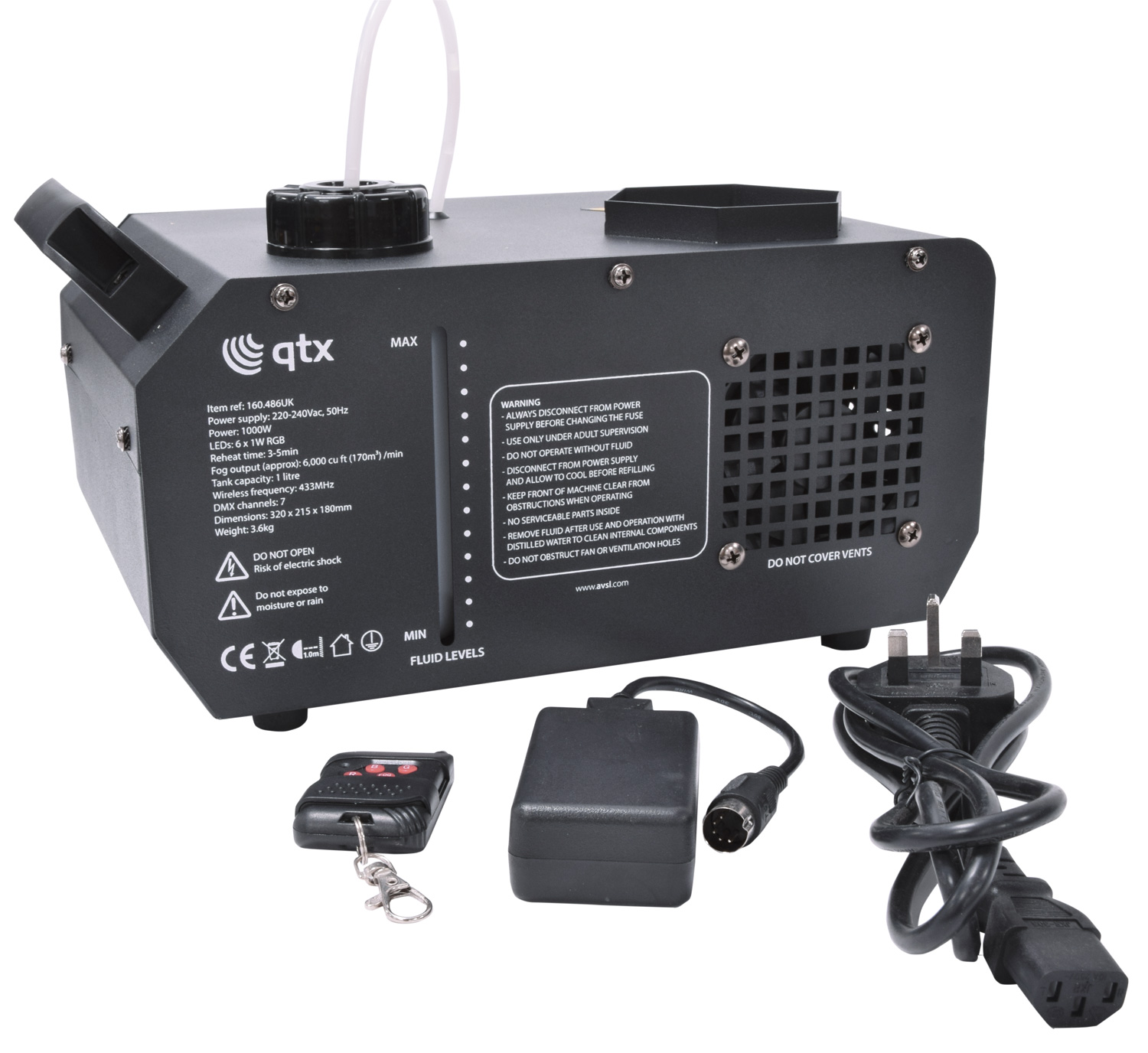 QTX FLARE-1000 Vertical LED Fog Machine