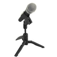 Foldable desktop microphone stand