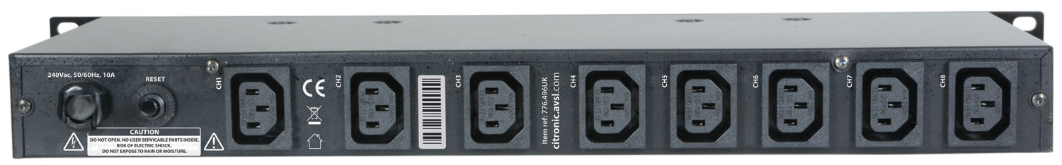 Citronic CPD-9 - 19" 8 Way IEC Power Distributor