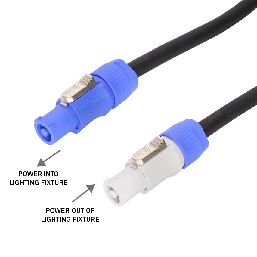 LEDJ 10m Neutrik PowerCON Cable Lead - 2.5mm
